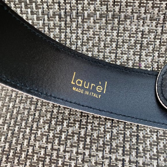 ~ESCADA LAUREL Italy Black/White Leather Gold Hardware Belt~34~NEW!~RARE!~ - Picture 4 of 8